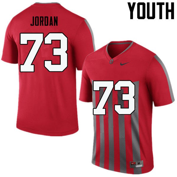 Ohio State Buckeyes #73 Michael Jordan Youth Embroidery Jersey Throwback OSU81651